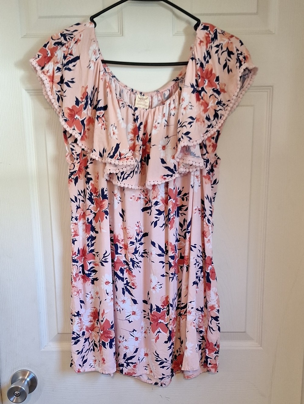 Faded Glory Women's Floral Ruffle Top Size XXL